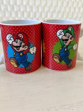 Nintendo Super Mario Luigi And Yoshi Coffee Mug Set Of 2